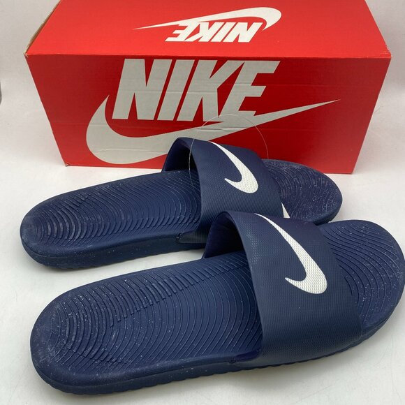 *Brand New* Nike  Dark Navy Blue Kawa Slides Sandals main image 4